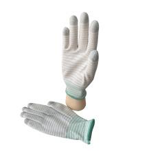 China Supplier Dust Free ESD Fingertip Knitted PU Gloves for Cleanroom Use
